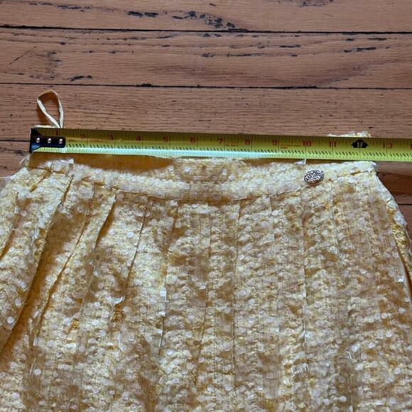 Chanel Women Yellow Skirt Set Cropped Boxy Jacket Jackie Neckline FR 36 US 4 - Picture 9 of 15